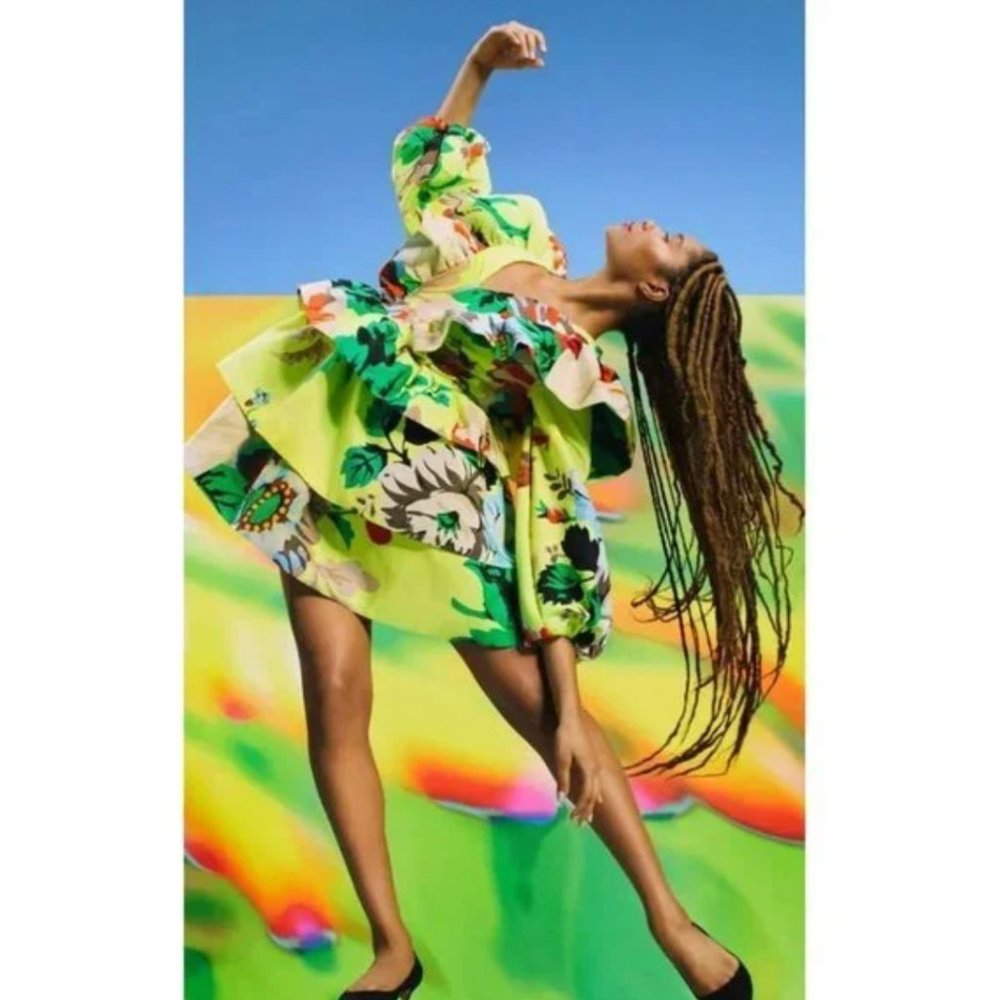 NWT Christopher John Rogers x Target Floral Long Sleeve Mini Dress - Size 2